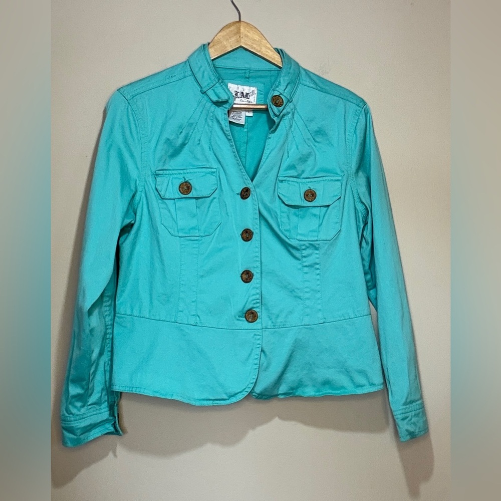 Live a Little Turquoise Utility Jacket